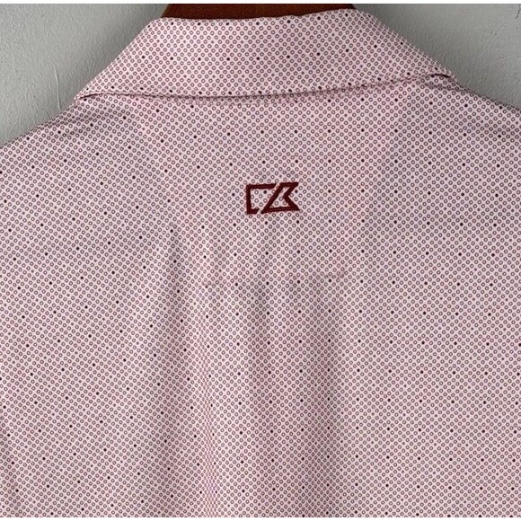 PGA polo shirt men Medium Red & White Spandex polyester Golf PGA Gateway Section - Picture 8 of 8